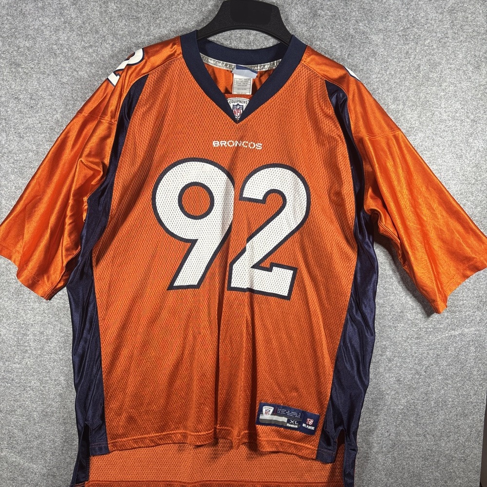 Denver Broncos Elvis Dumervil Reebok NFL Football Jersey Orange Size XL 7012A
